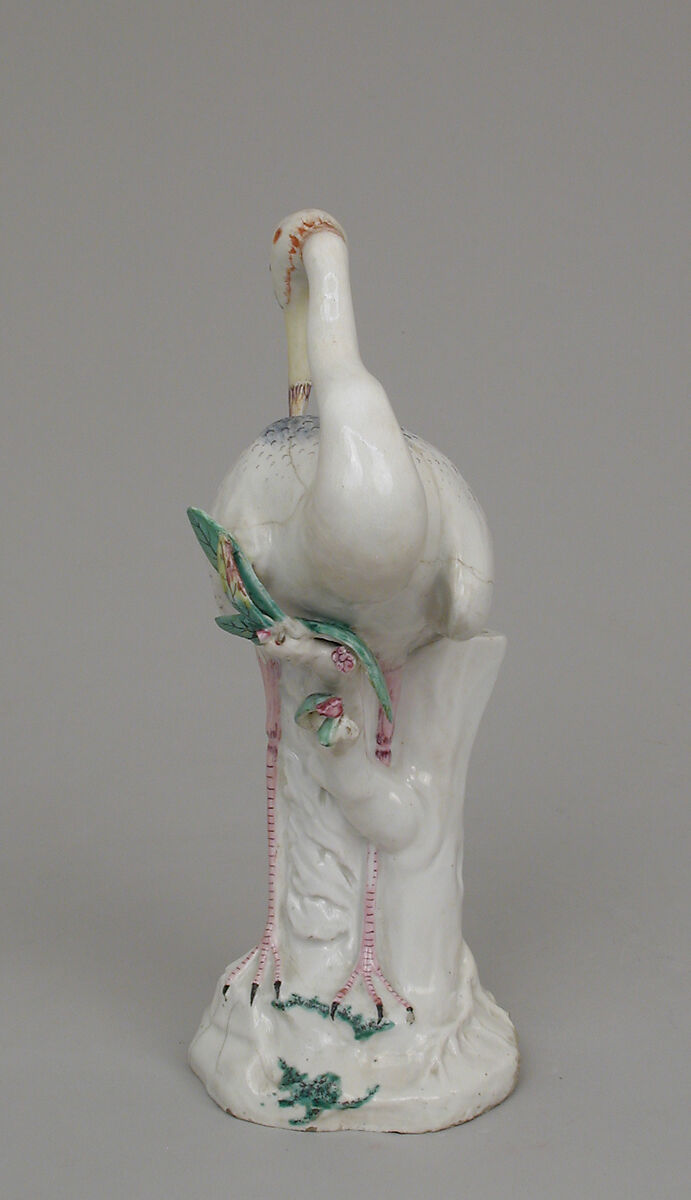 Crane, Chelsea Porcelain Manufactory (British, 1744–1784), Soft-paste porcelain, British, Chelsea