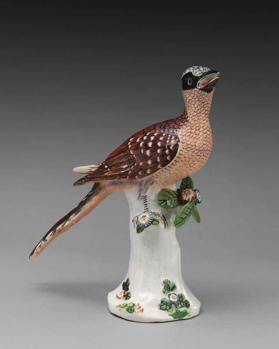 Pair of cuckoos, Chelsea Porcelain Manufactory (British, 1744–1784), Soft-paste porcelain, British, Chelsea