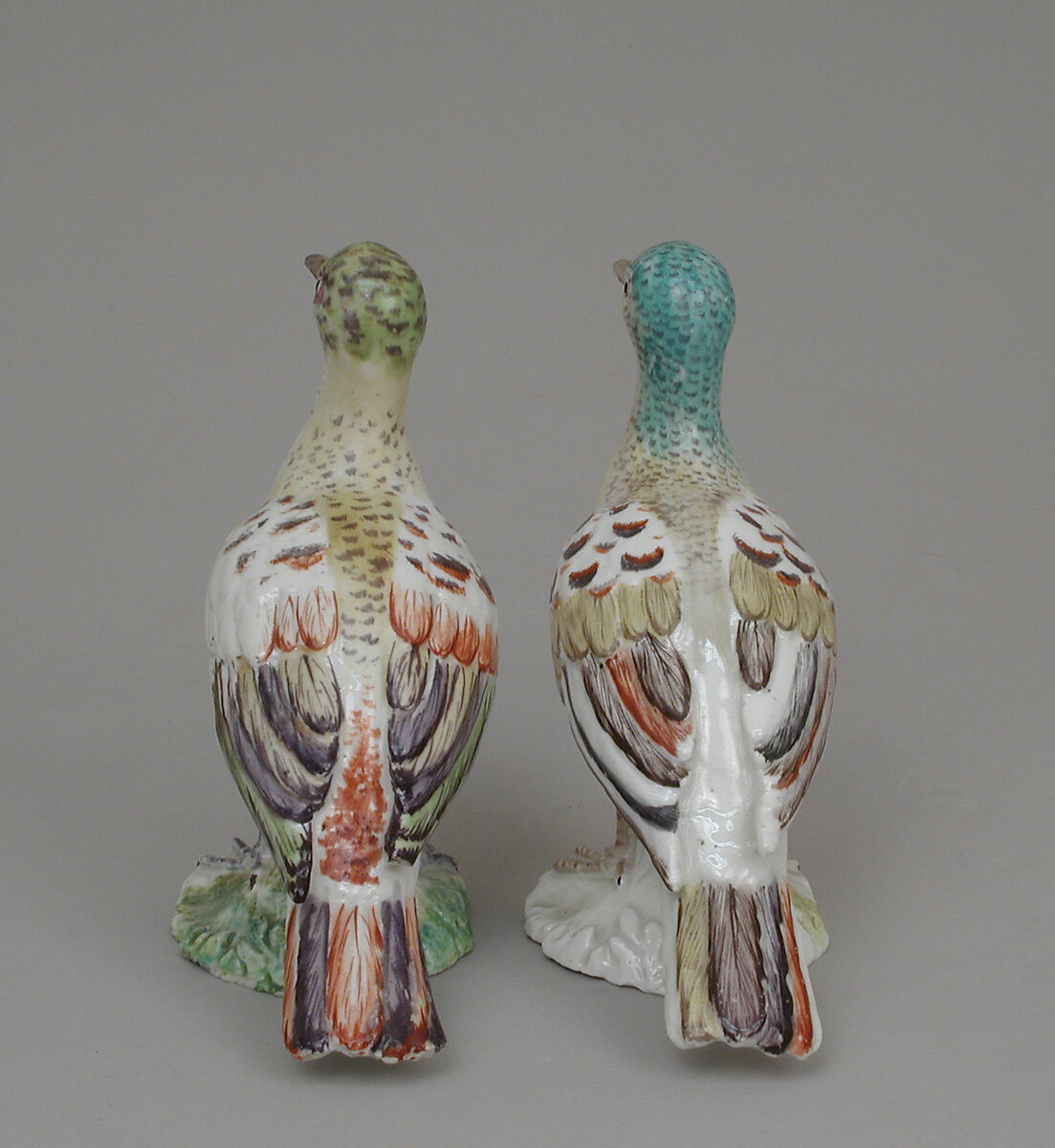 Dove (one of a pair), Chelsea Porcelain Manufactory (British, 1744–1784), Soft-paste porcelain, British, Chelsea