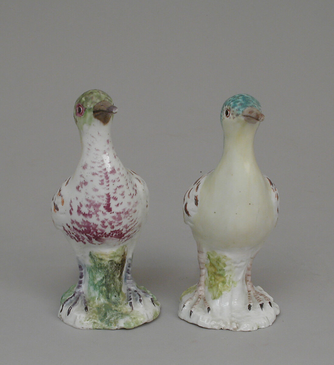 Dove (one of a pair), Chelsea Porcelain Manufactory (British, 1744–1784), Soft-paste porcelain, British, Chelsea