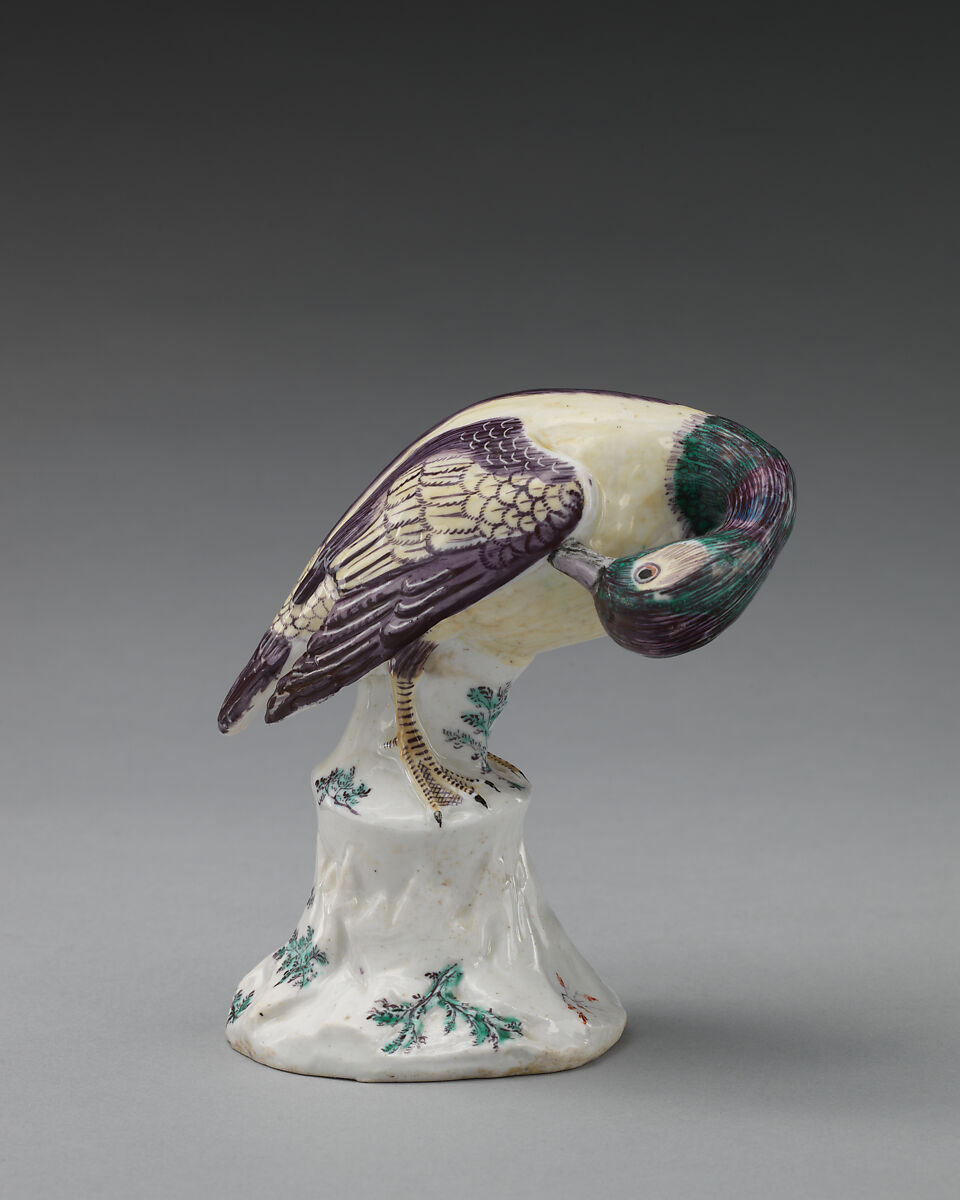 Pair of ducks, Chelsea Porcelain Manufactory (British, 1744–1784), Soft-paste porcelain, British, Chelsea