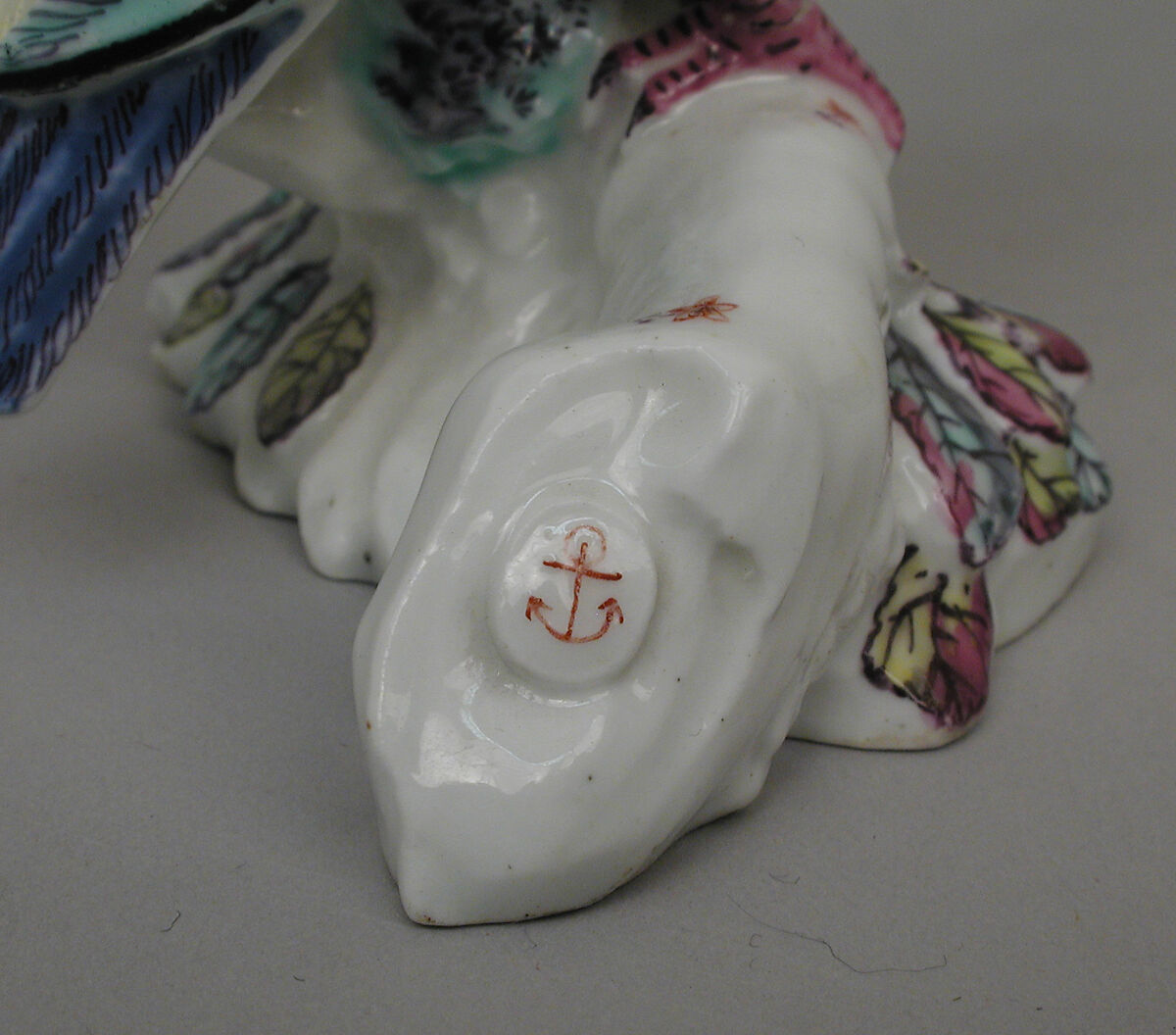 Pair of parakeets, Chelsea Porcelain Manufactory (British, 1744–1784), Soft-paste porcelain, British, Chelsea