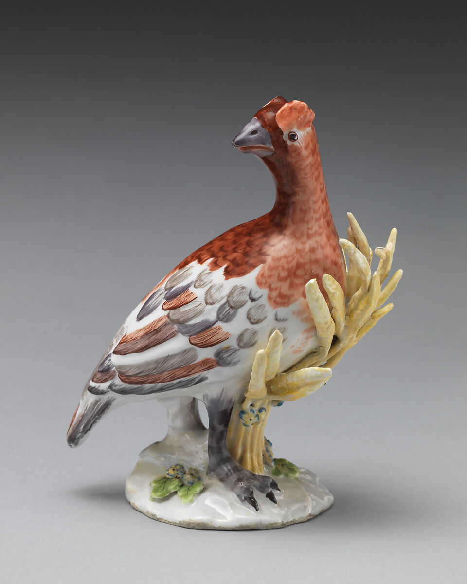 Pair of partridges, Chelsea Porcelain Manufactory (British, 1744–1784), Soft-paste porcelain, British, Chelsea