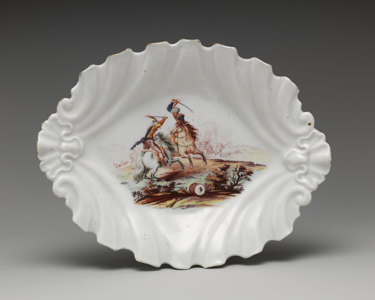 Dish (part of a set), Chelsea Porcelain Manufactory (British, 1744–1784), Soft-paste porcelain, British, Chelsea 