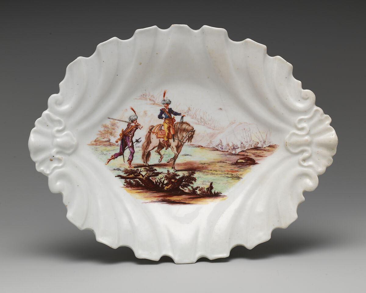 Dish (part of a set), Chelsea Porcelain Manufactory (British, 1744–1784), Soft-paste porcelain, British, Chelsea 