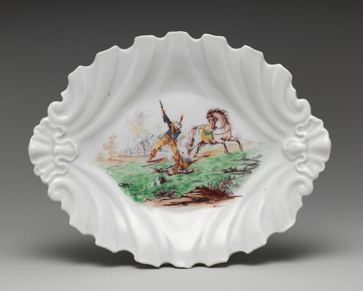 Dish (part of a set), Chelsea Porcelain Manufactory (British, 1744–1784), Soft-paste porcelain, British, Chelsea 