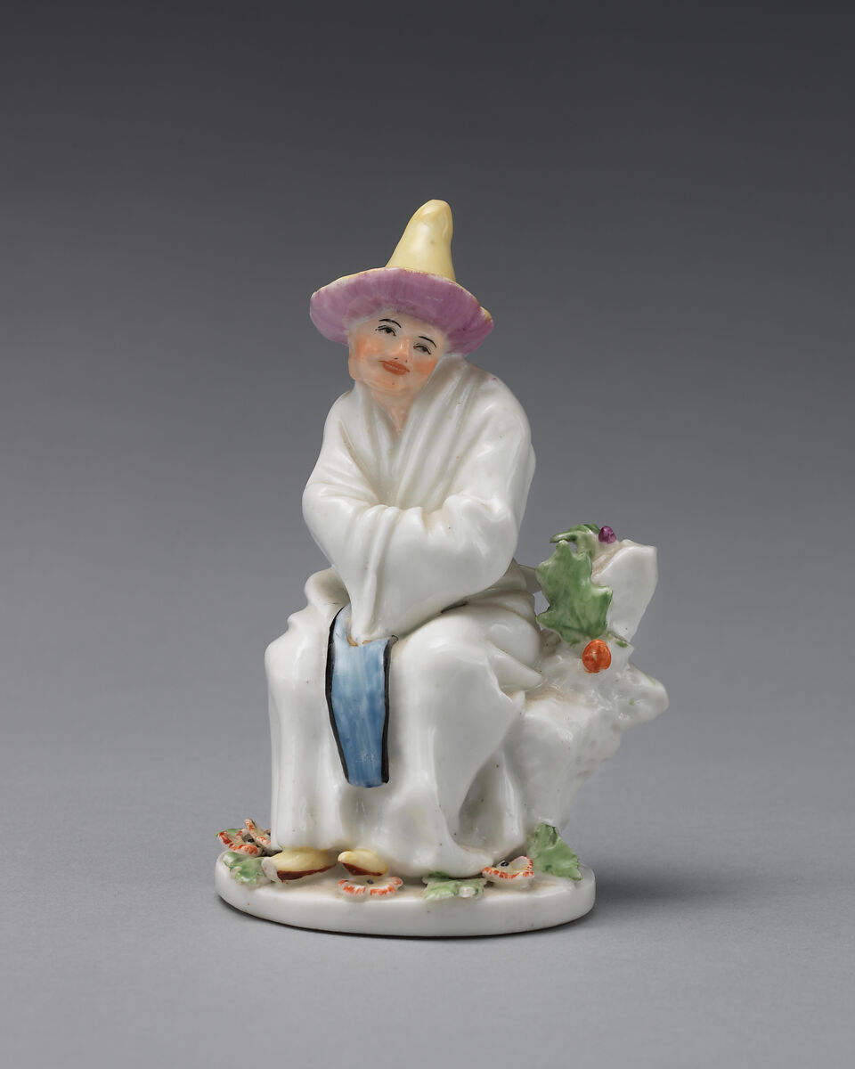 Pair of Chinese figures, Chelsea Porcelain Manufactory (British, 1745–1784, Red Anchor Period, ca. 1753–58), Soft-paste porcelain, British, Chelsea