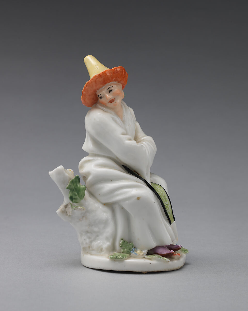 Pair of Chinese figures, Chelsea Porcelain Manufactory (British, 1745–1784, Red Anchor Period, ca. 1753–58), Soft-paste porcelain, British, Chelsea