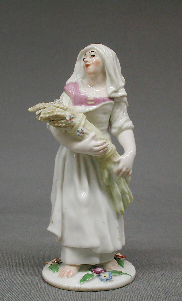 Four Seasons (Summer), Chelsea Porcelain Manufactory (British, 1745–1784, Red Anchor Period, ca. 1753–58), Soft-paste porcelain, British, Chelsea