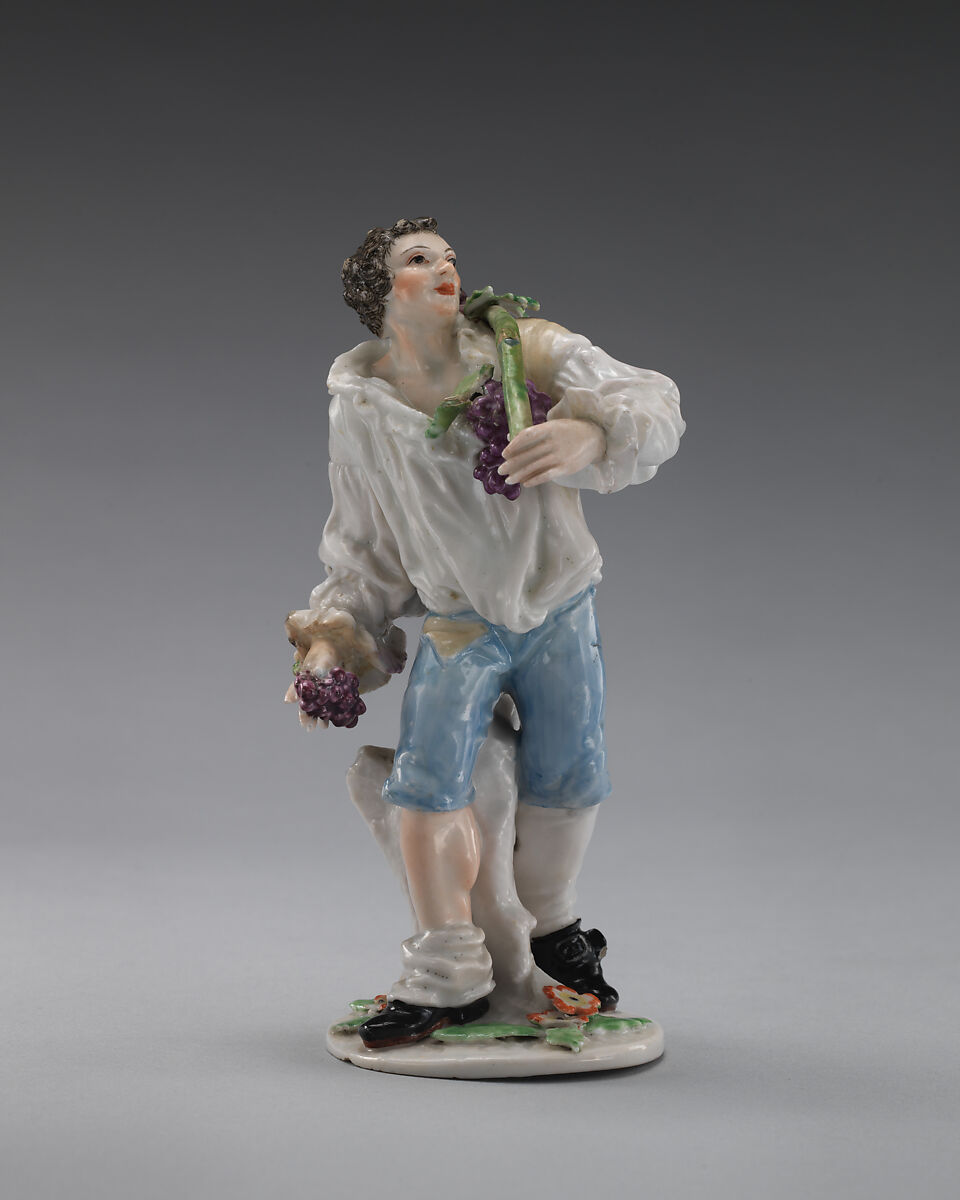 Four Seasons (Autumn), Chelsea Porcelain Manufactory (British, 1745–1784, Red Anchor Period, ca. 1753–58), Soft-paste porcelain, British, Chelsea 