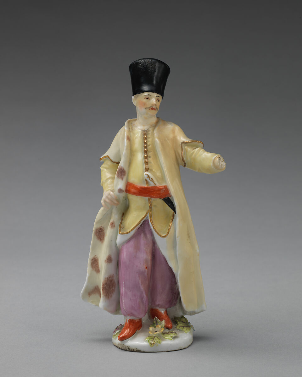 Turk and companion, Chelsea Porcelain Manufactory (British, 1745–1784, Red Anchor Period, ca. 1753–58), Soft-paste porcelain, British, Chelsea