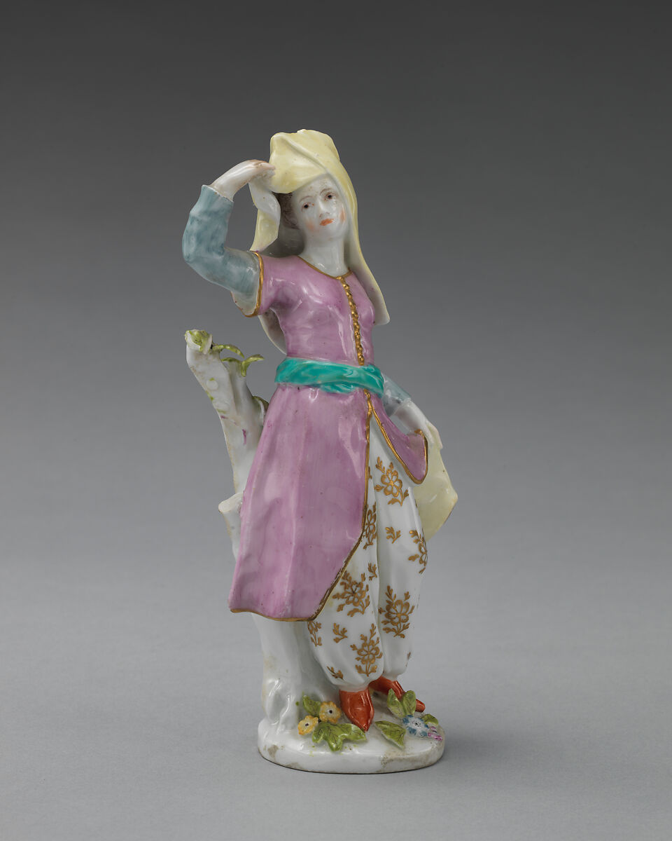 Turk and companion, Chelsea Porcelain Manufactory (British, 1745–1784, Red Anchor Period, ca. 1753–58), Soft-paste porcelain, British, Chelsea