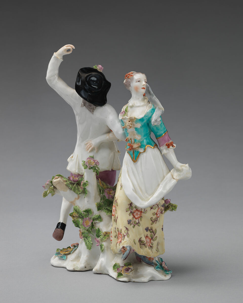 Dancers, Chelsea Porcelain Manufactory (British, 1745–1784, Red Anchor Period, ca. 1753–58), Soft-paste porcelain, British, Chelsea 