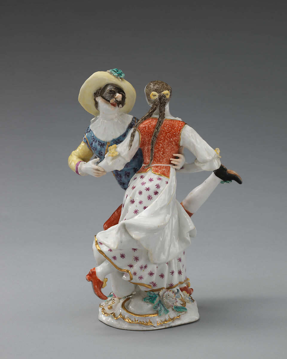 Dutch dancers, Chelsea Porcelain Manufactory (British, 1745–1784, Red Anchor Period, ca. 1753–58), Soft-paste porcelain, British, Chelsea 