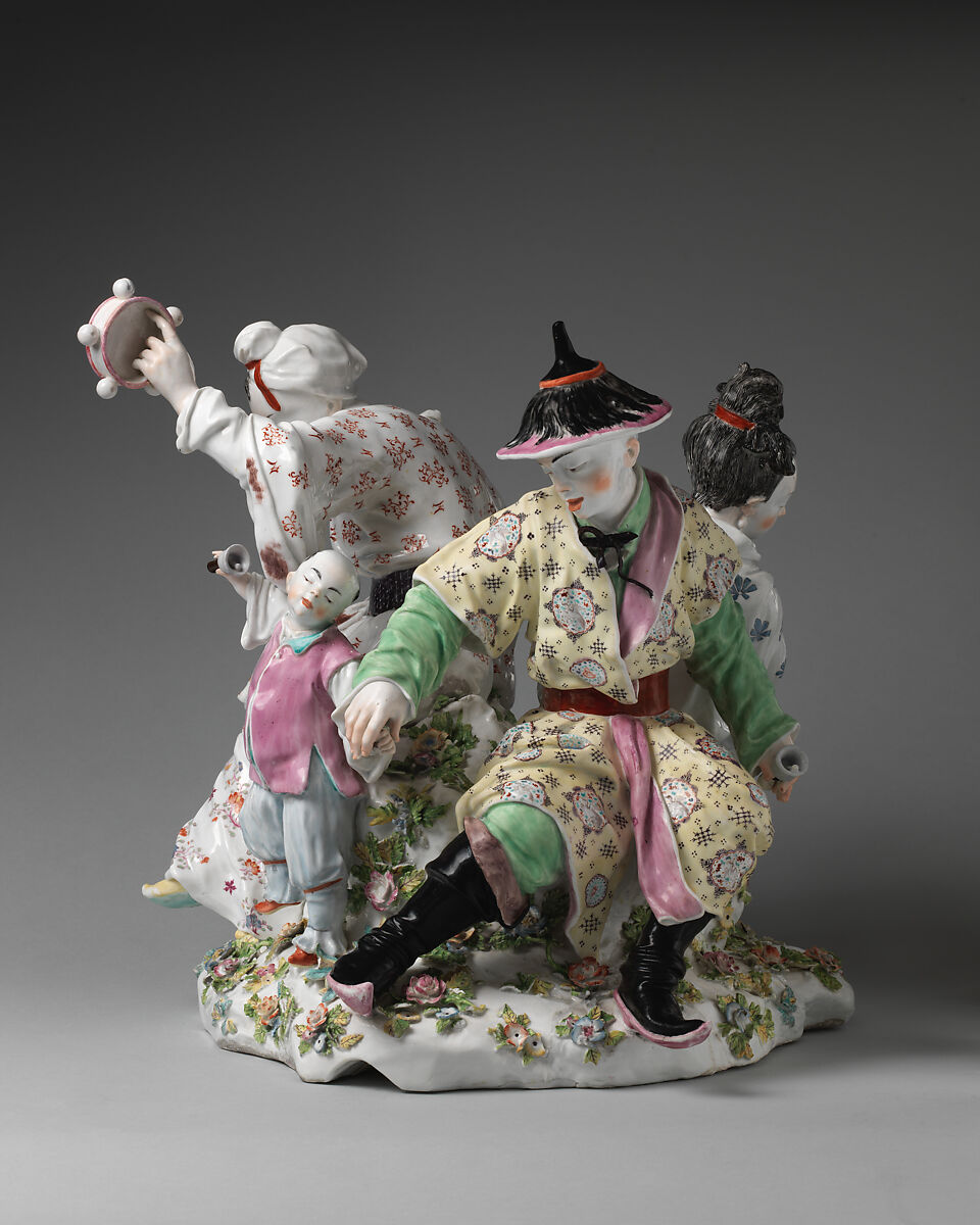 Chinese musicians, Chelsea Porcelain Manufactory (British, 1745–1784, Red Anchor Period, ca. 1753–58), Soft-paste porcelain, British, Chelsea 