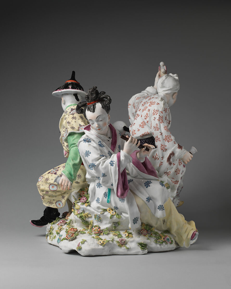 Chinese musicians, Chelsea Porcelain Manufactory (British, 1745–1784, Red Anchor Period, ca. 1753–58), Soft-paste porcelain, British, Chelsea