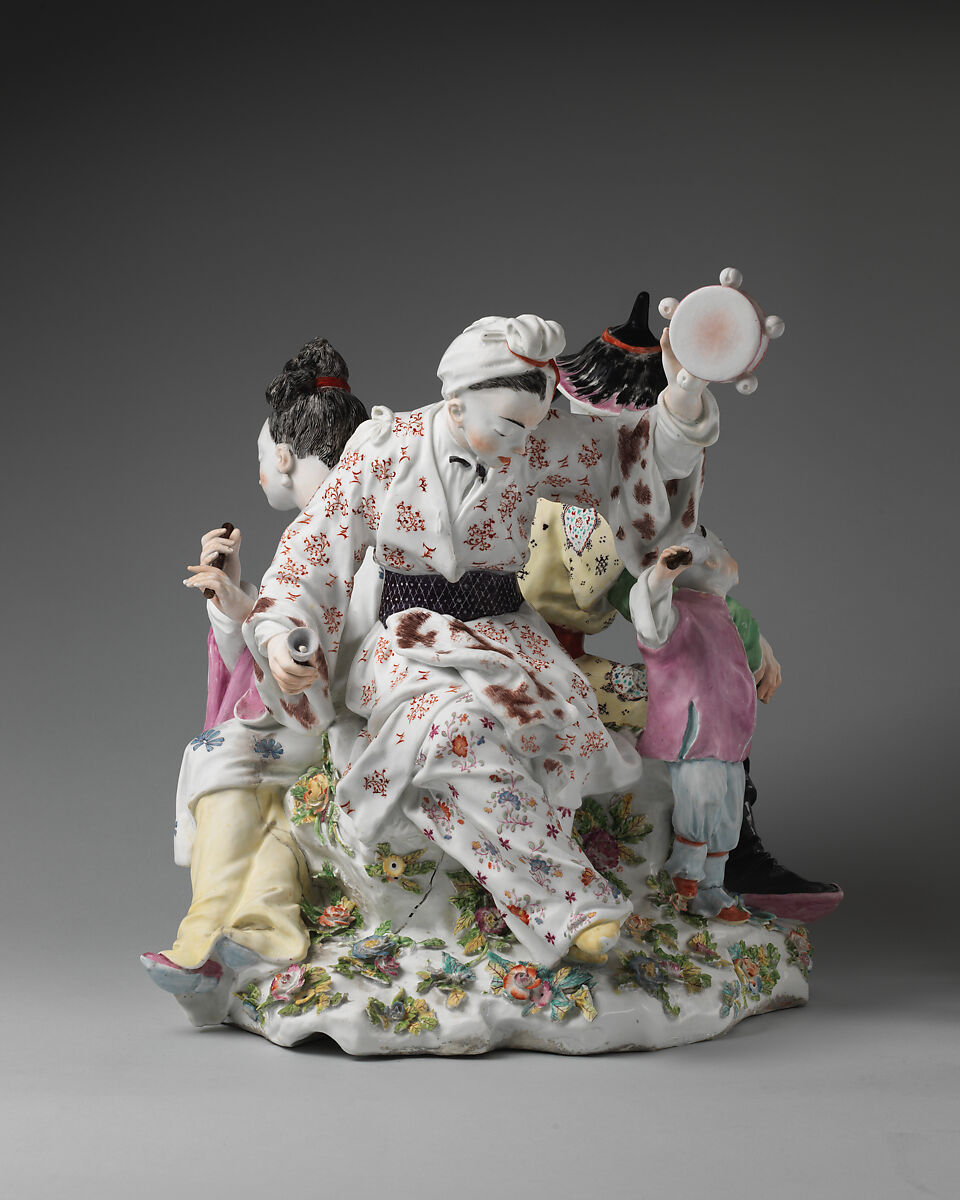 Chinese musicians, Chelsea Porcelain Manufactory (British, 1745–1784, Red Anchor Period, ca. 1753–58), Soft-paste porcelain, British, Chelsea