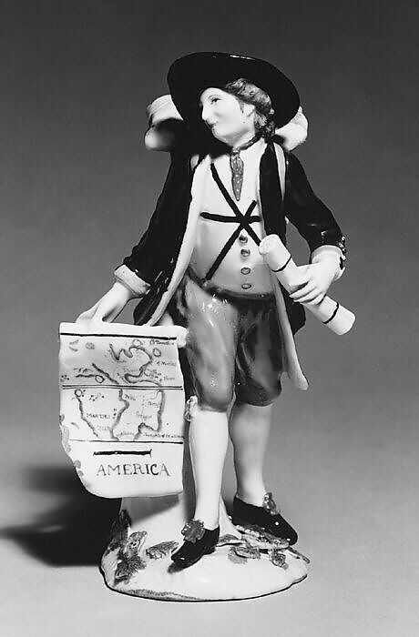 Map seller, Chelsea Porcelain Manufactory (British, 1745–1784, Red Anchor Period, ca. 1753–58), Soft-paste porcelain, British, Chelsea