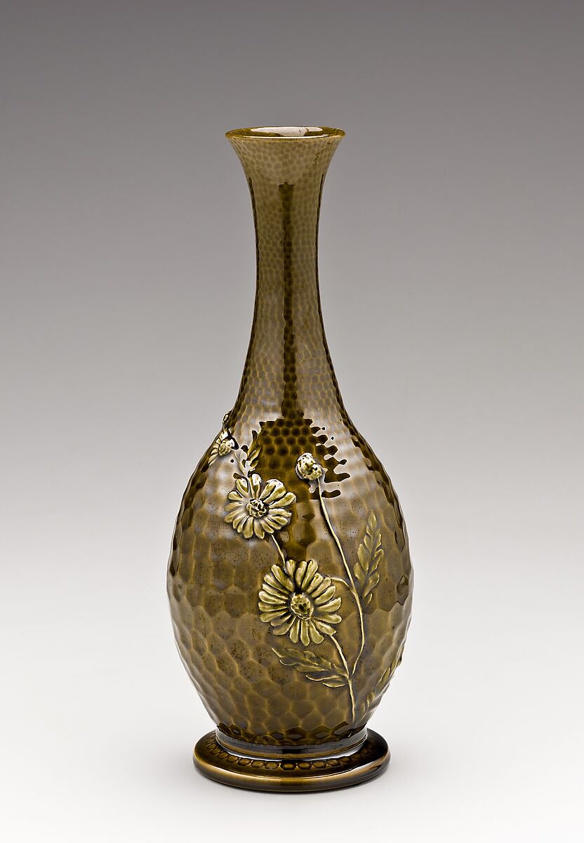 Vase, Chelsea Keramic Art Works (1872–1889), Earthenware, American 