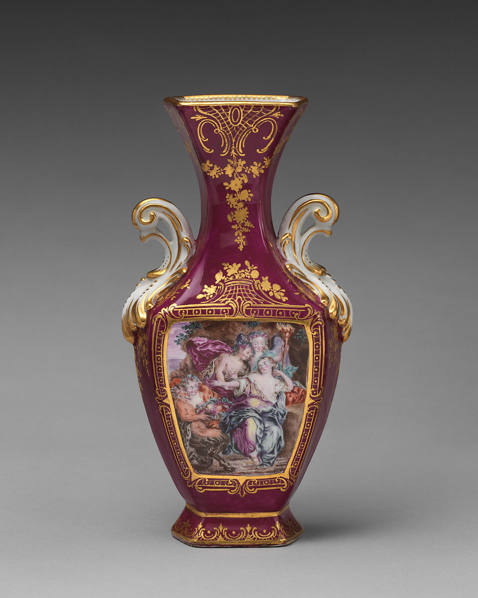 Vase (one of a pair), Chelsea Porcelain Manufactory (British, 1744–1784), Soft-paste porcelain, British, Chelsea 