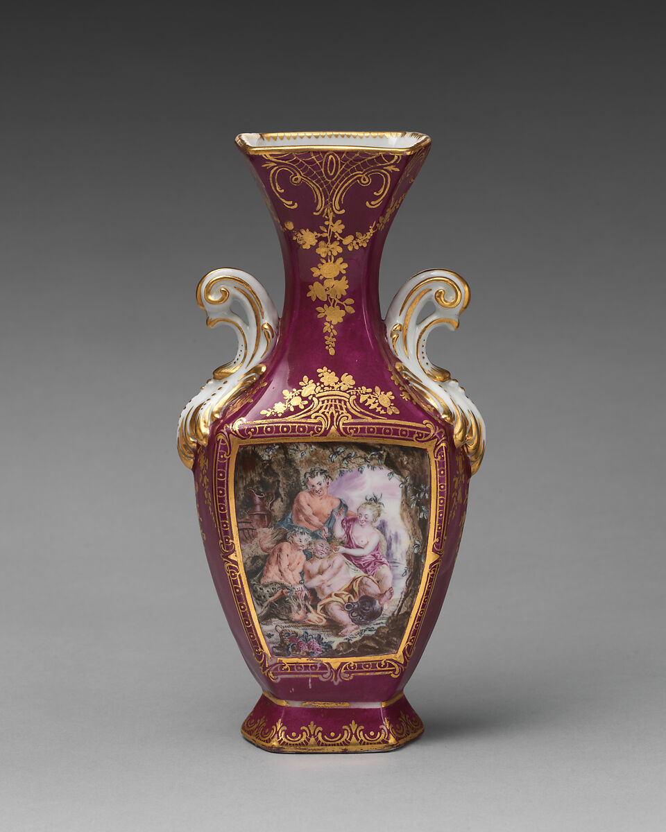 Vase (one of a pair), Chelsea Porcelain Manufactory (British, 1744–1784), Soft-paste porcelain, British, Chelsea 