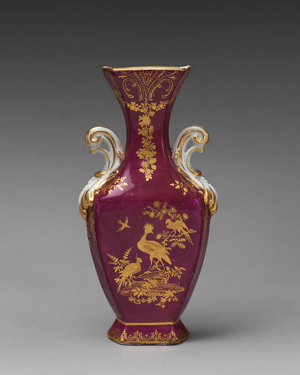 Vase (one of a pair), Chelsea Porcelain Manufactory (British, 1744–1784), Soft-paste porcelain, British, Chelsea