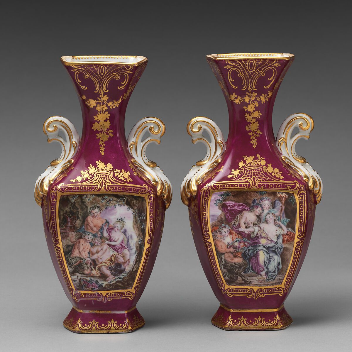 Vase (one of a pair), Chelsea Porcelain Manufactory (British, 1744–1784), Soft-paste porcelain, British, Chelsea