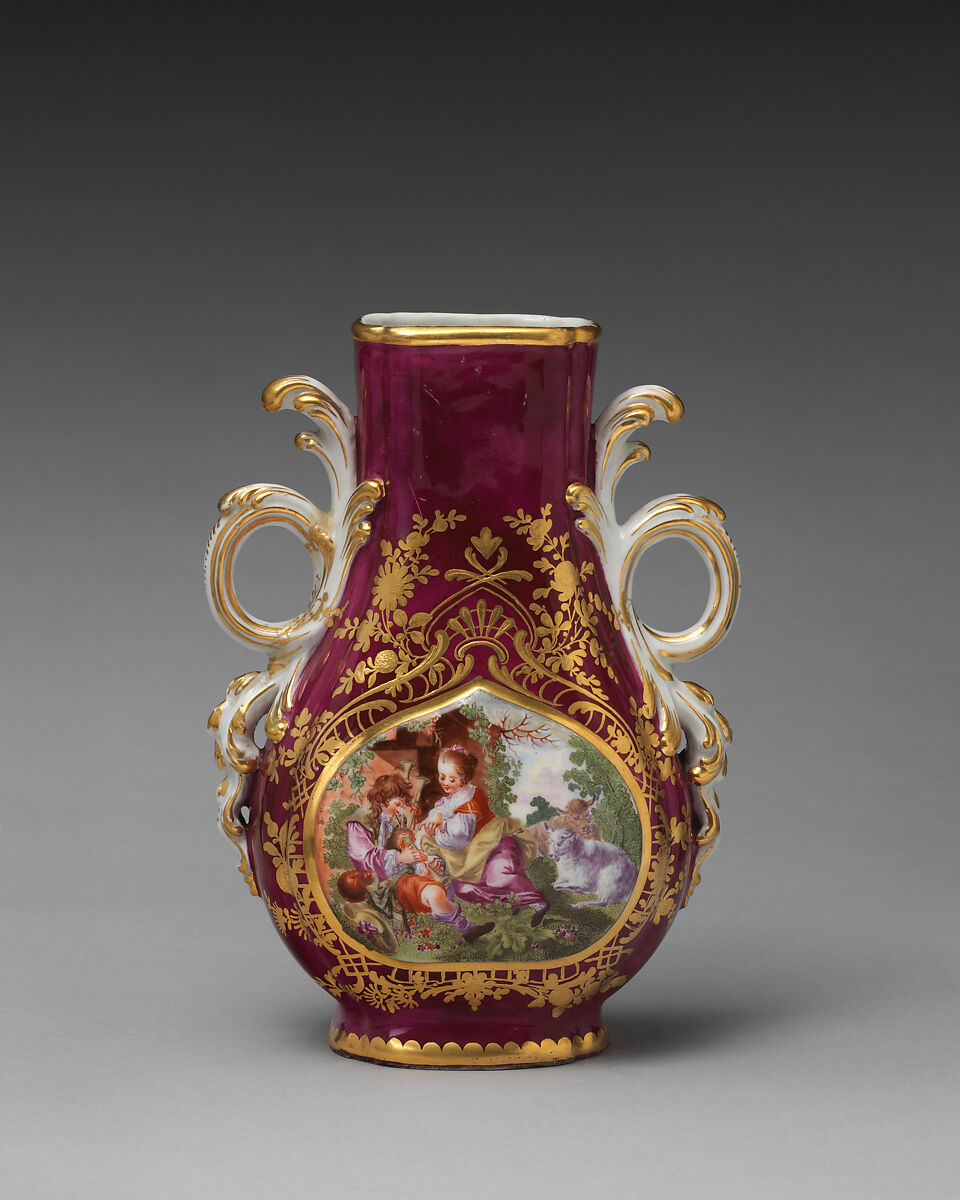 Vase (one of a pair), Chelsea Porcelain Manufactory (British, 1744–1784), Soft-paste porcelain, British, Chelsea 