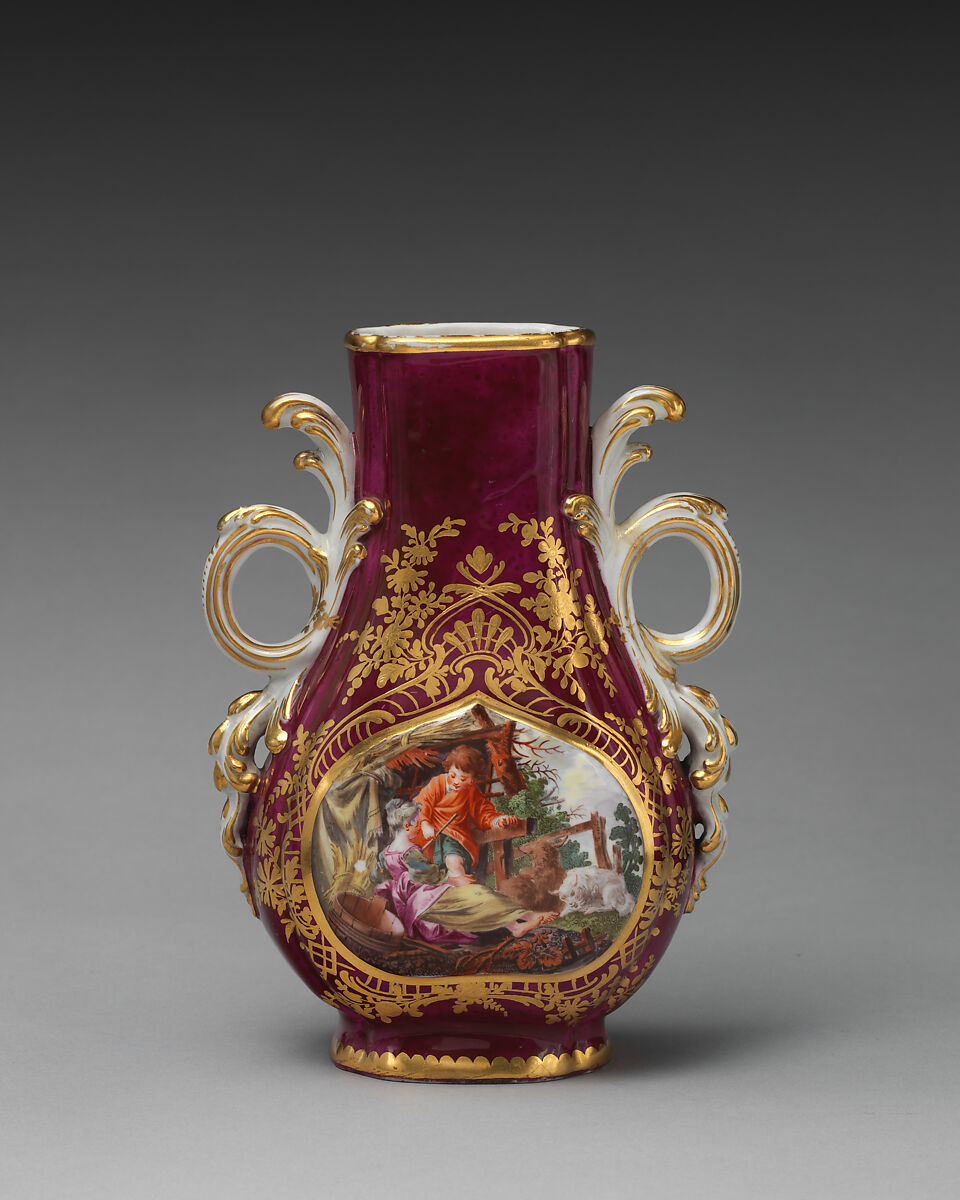 Vase (one of a pair), Chelsea Porcelain Manufactory (British, 1744–1784), Soft-paste porcelain, British, Chelsea