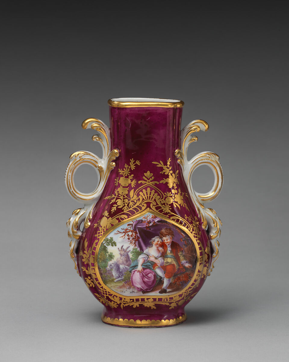 Vase (one of a pair), Chelsea Porcelain Manufactory (British, 1744–1784), Soft-paste porcelain, British, Chelsea 