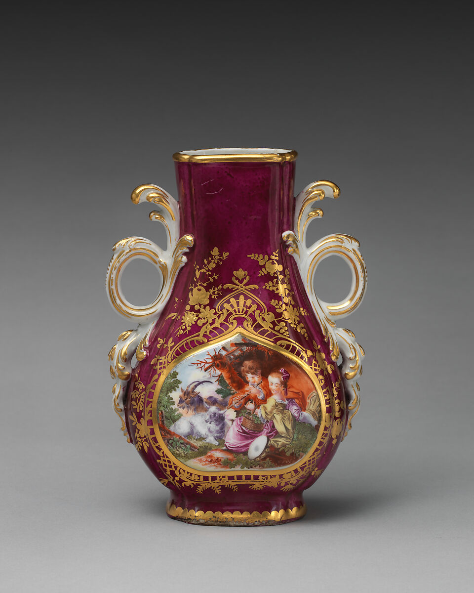 Vase (one of a pair), Chelsea Porcelain Manufactory (British, 1744–1784), Soft-paste porcelain, British, Chelsea
