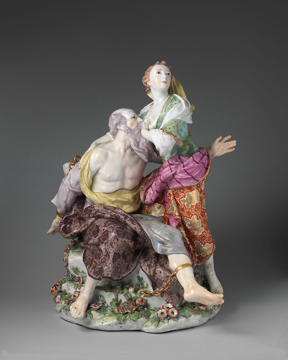 The Roman Charity, Chelsea Porcelain Manufactory (British, 1745–1784, Gold Anchor Period, 1759–69), Soft-paste porcelain, British, Chelsea 