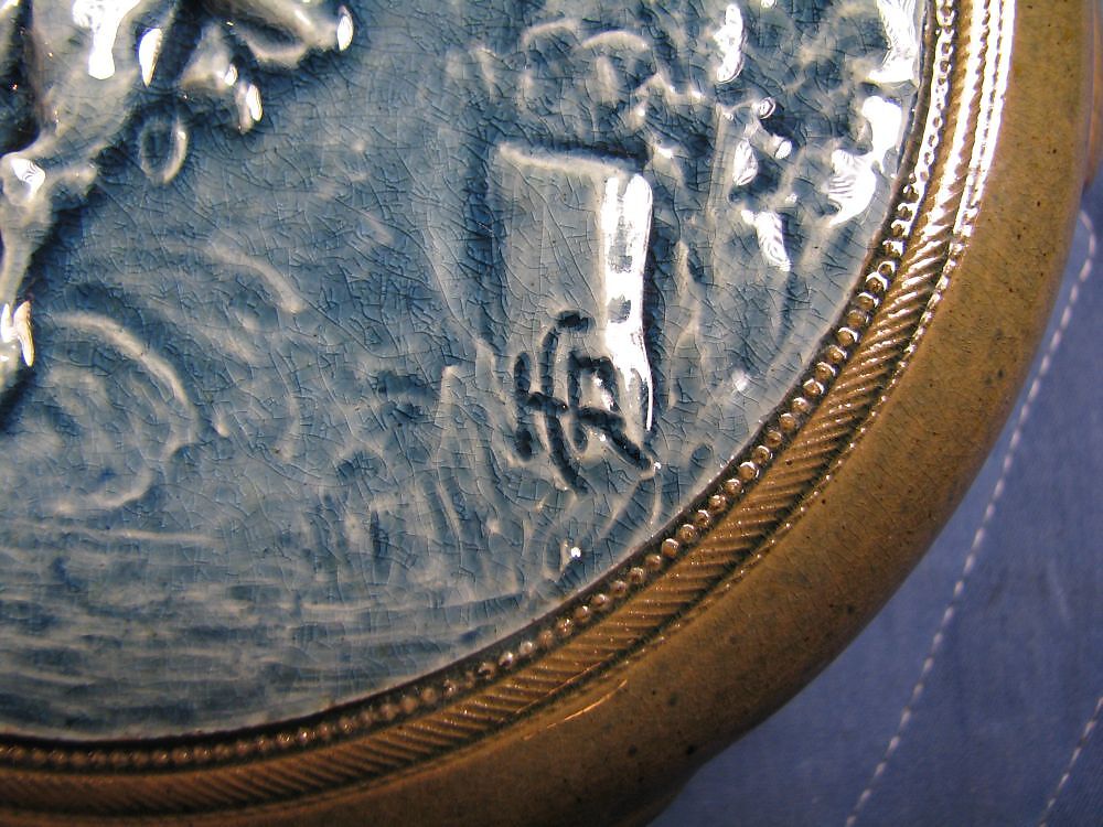 Pilgrim flask, Chelsea Keramic Art Works (1872–1889), Earthenware, American