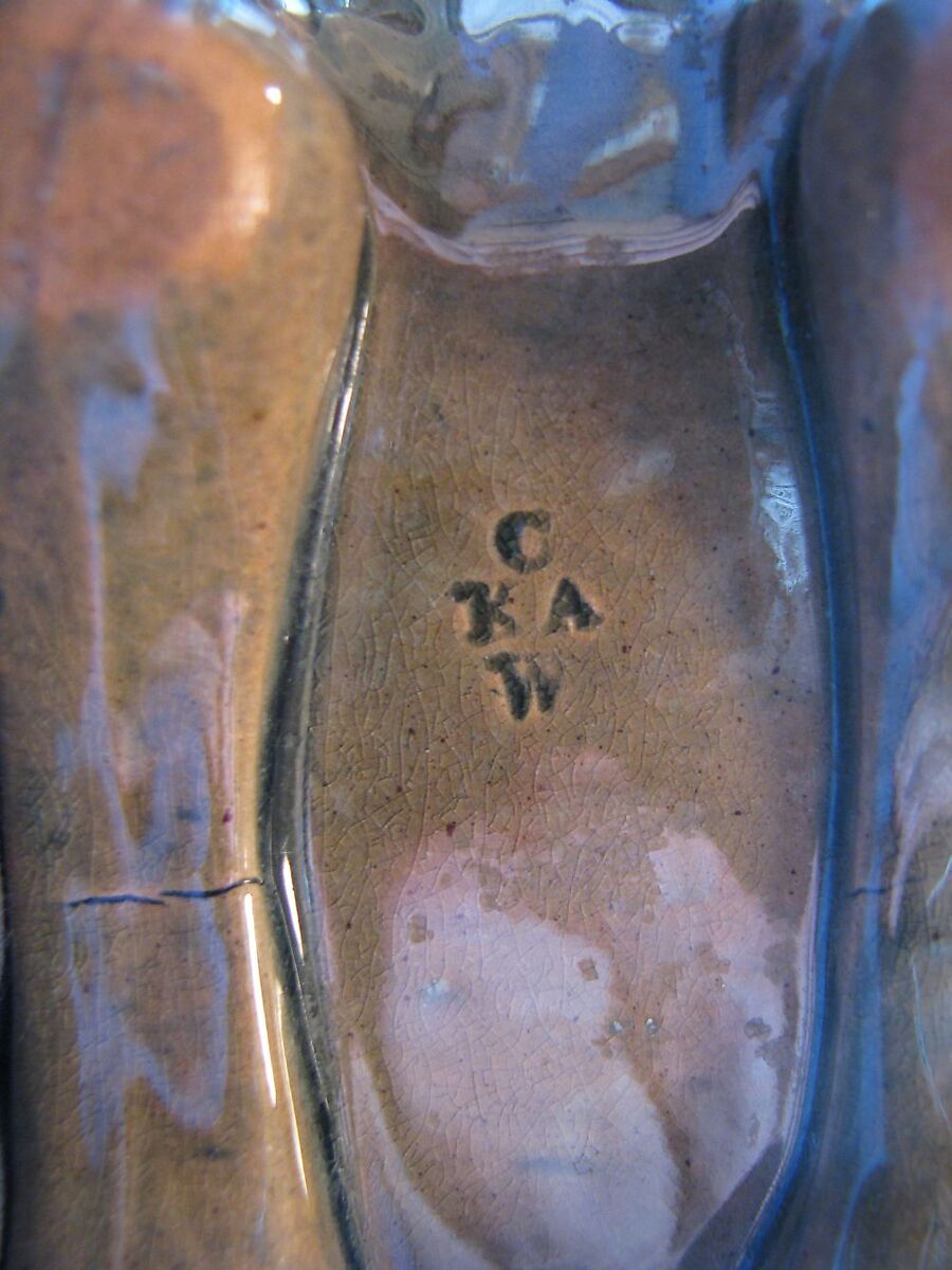 Pilgrim flask, Chelsea Keramic Art Works (1872–1889), Earthenware, American