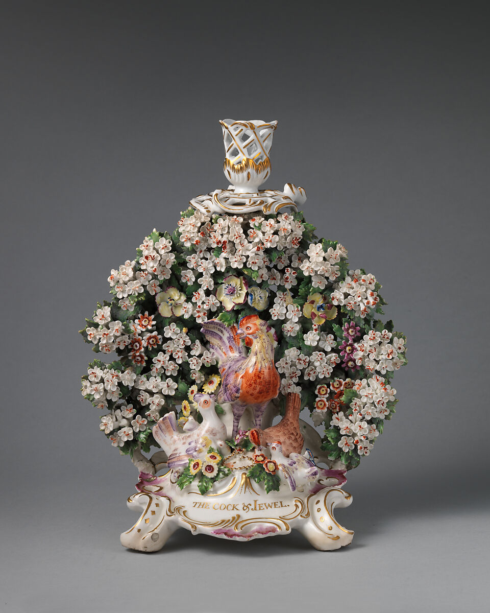 Candlestick (one of a pair), Derby Porcelain Manufactory (British, 1751–1785), Soft-paste porcelain, British, Derby 