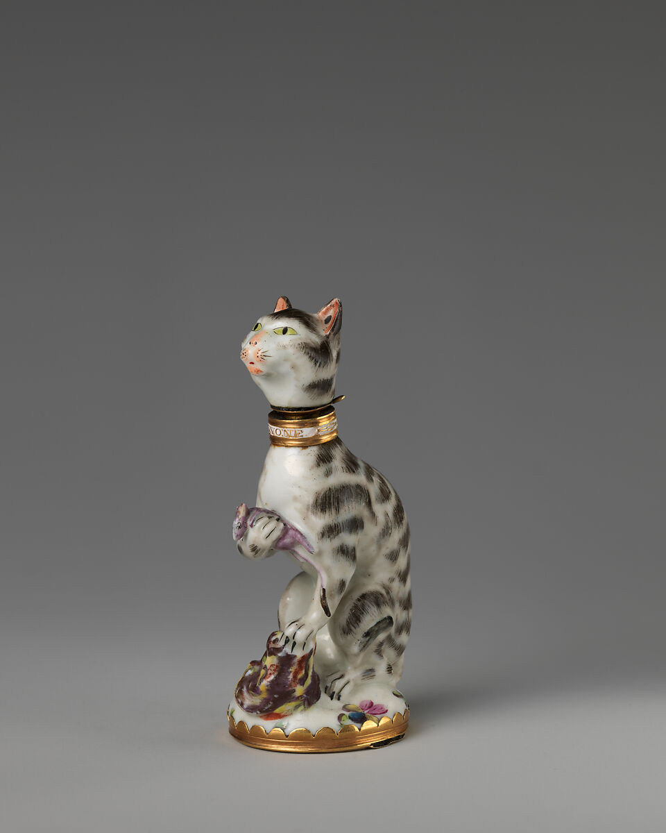 Cat, Saint James&#39;s Factory (British, ca. 1748/49–1760), Soft-paste porcelain, British, London 