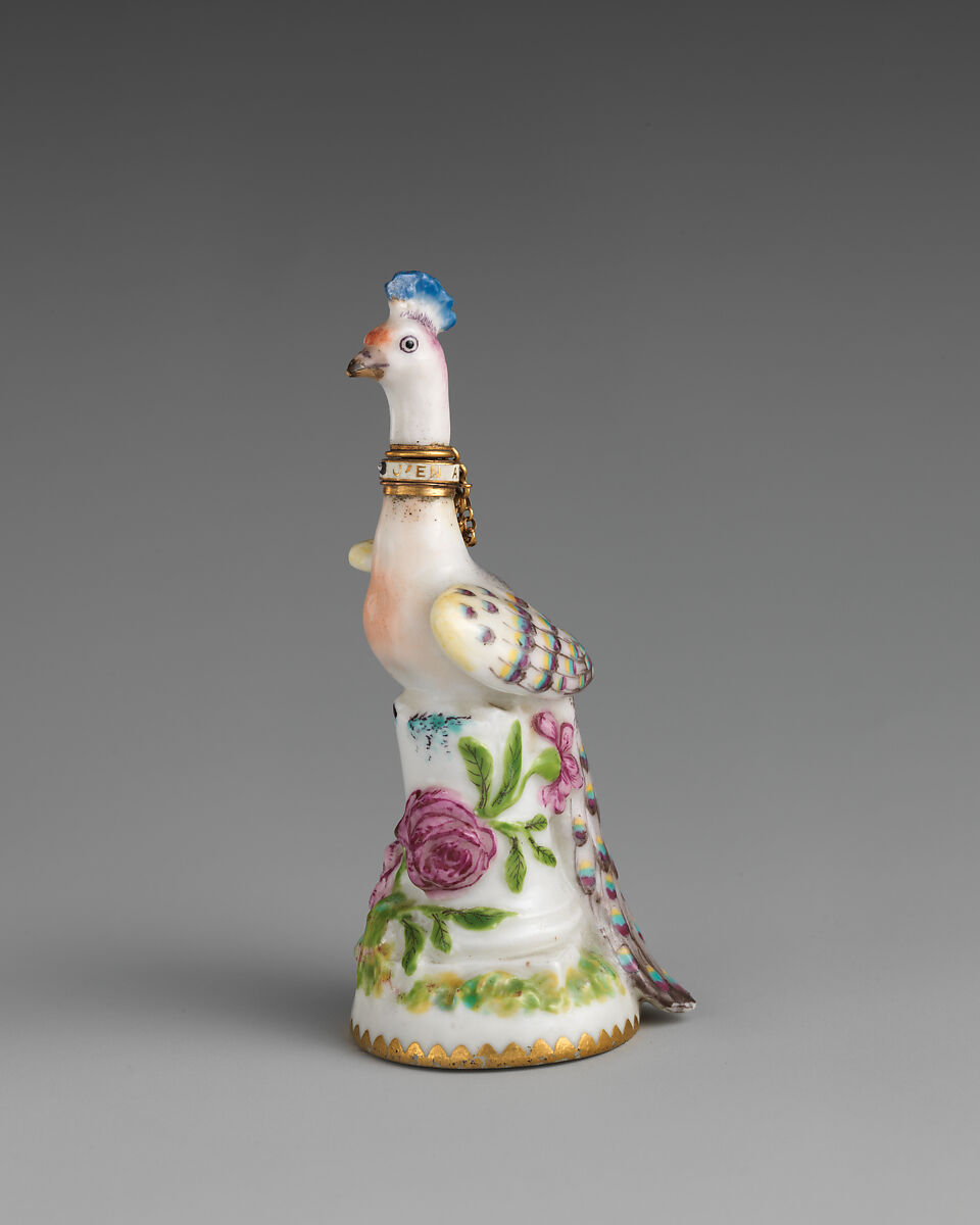 Peacock, Chelsea Porcelain Manufactory (British, 1745–1784, Red Anchor Period, ca. 1753–58), Soft-paste porcelain; diamond, British, Chelsea