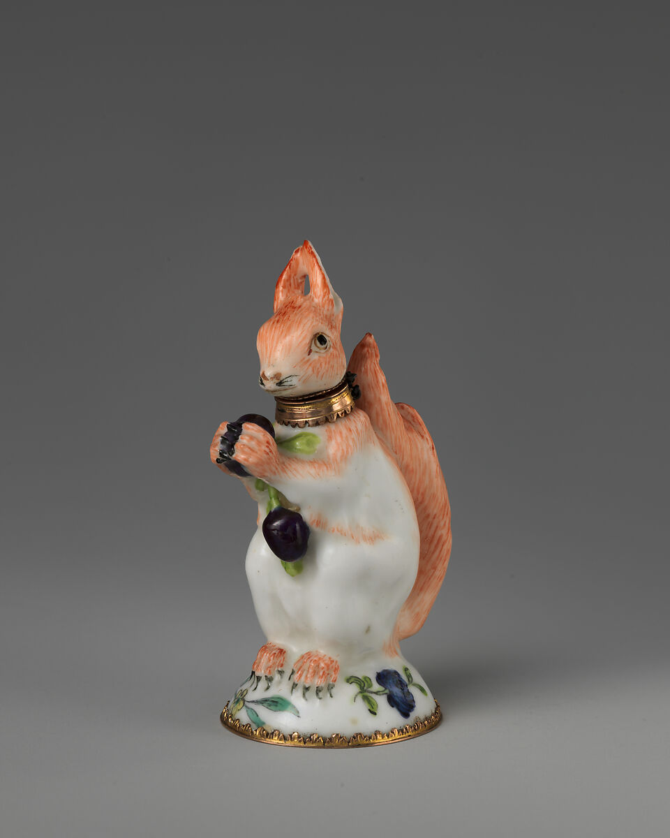 Squirrel, Chelsea Porcelain Manufactory (British, 1745–1784, Red Anchor Period, ca. 1753–58), Soft-paste porcelain, British, Chelsea
