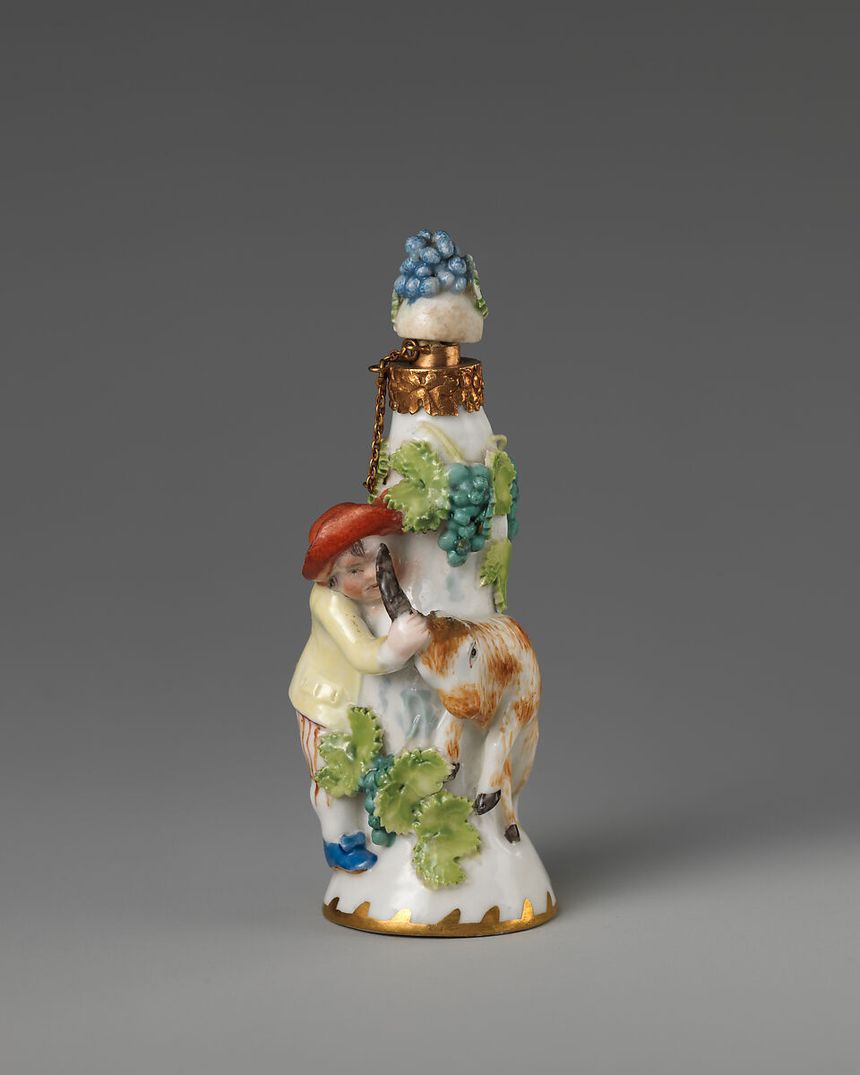 Boy with goat, Chelsea Porcelain Manufactory (British, 1744–1784), Soft-paste porcelain, British, Chelsea 
