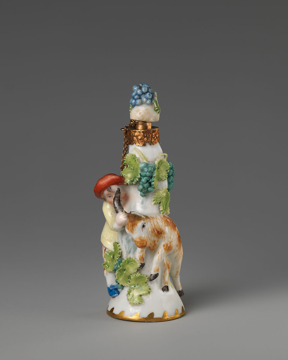 Boy with goat, Chelsea Porcelain Manufactory (British, 1744–1784), Soft-paste porcelain, British, Chelsea