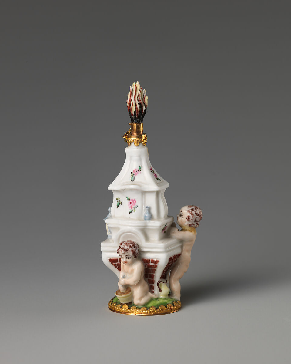 Boys at a distilling furnace, Saint James's Factory (British, ca. 1748/49–1760), Soft-paste porcelain, British, London