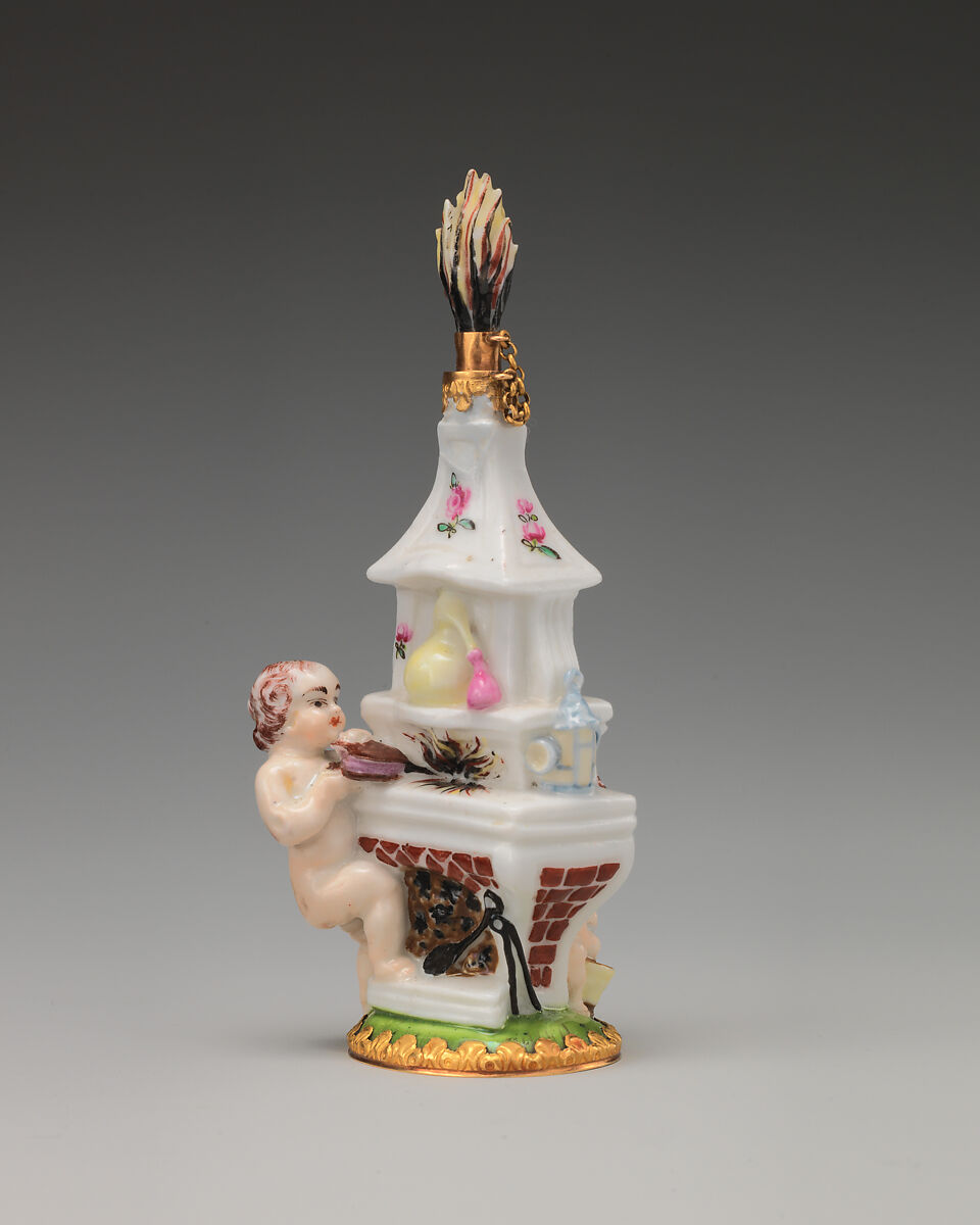 Boys at a distilling furnace, Saint James&#39;s Factory (British, ca. 1748/49–1760), Soft-paste porcelain, British, London 