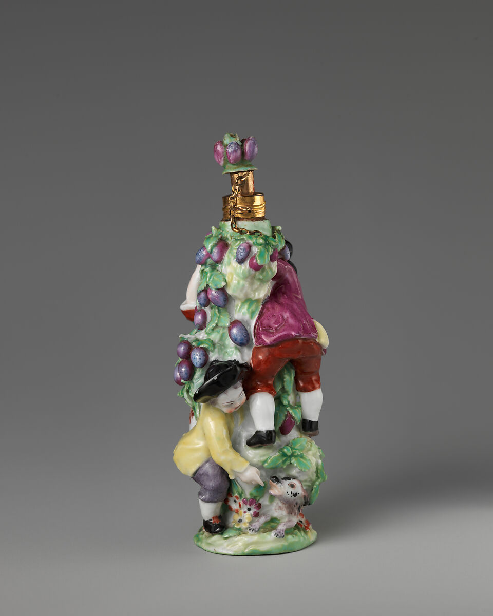 Children gathering fruit, Chelsea Porcelain Manufactory (British, 1745–1784, Gold Anchor Period, 1759–69), Soft-paste porcelain, British, Chelsea