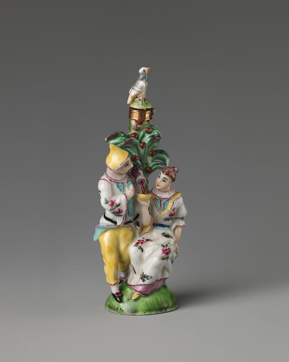 Chinese couple in a group, Saint James's Factory (British, ca. 1748/49–1760), Soft-paste porcelain, British, London