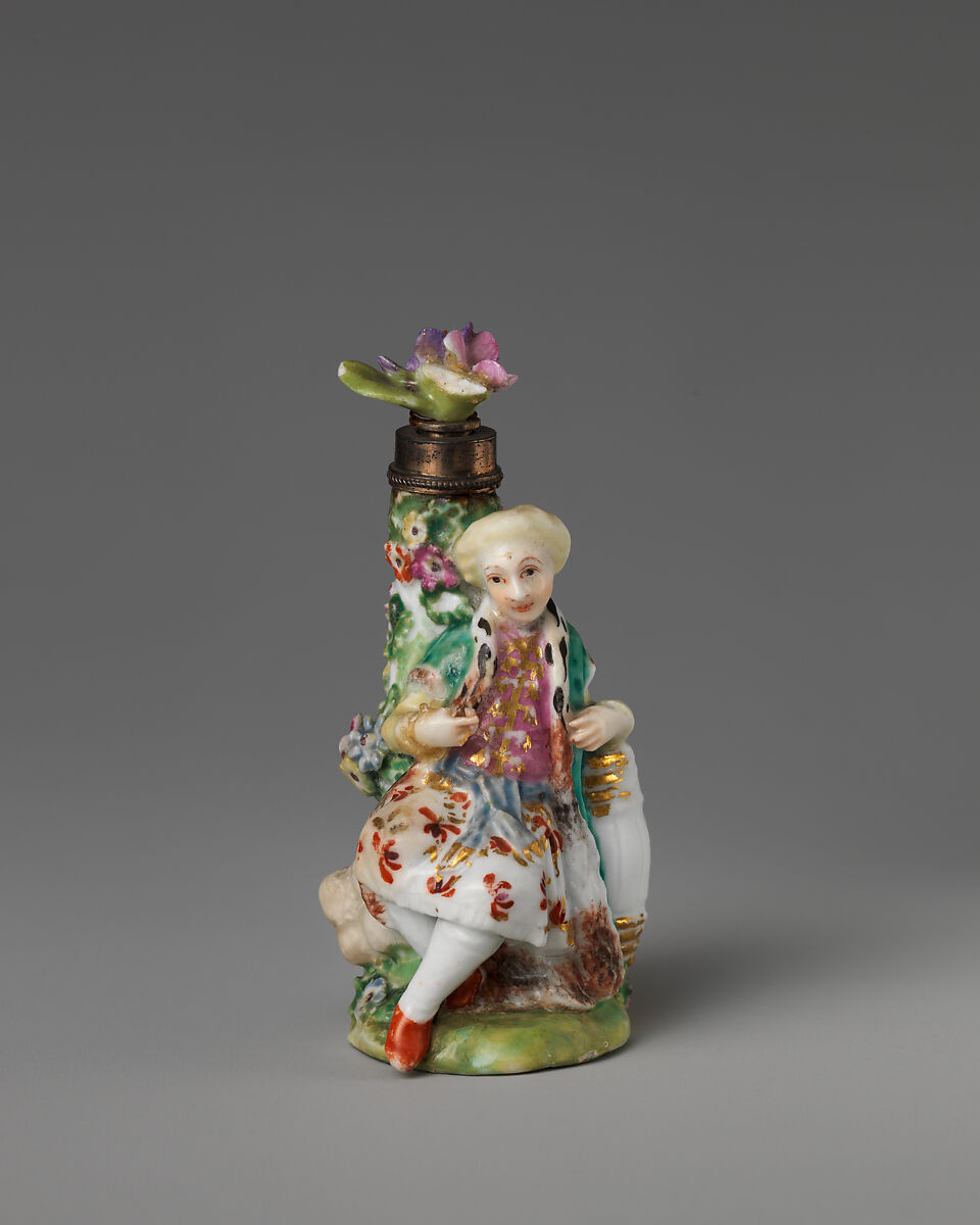 Turk with a pipe, Chelsea Porcelain Manufactory (British, 1745–1784, Gold Anchor Period, 1759–69), Soft-paste porcelain, British, Chelsea 