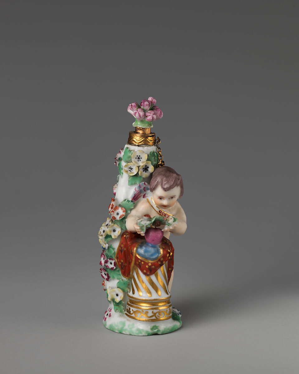 Cupid at the Altar of Love, Chelsea Porcelain Manufactory (British, 1745–1784, Gold Anchor Period, 1759–69), Soft-paste porcelain, British, Chelsea 