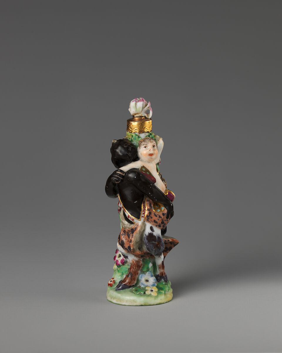 Cupid and devil in a group, Chelsea Porcelain Manufactory (British, 1745–1784, Gold Anchor Period, 1759–69), Soft-paste porcelain, British, Chelsea 
