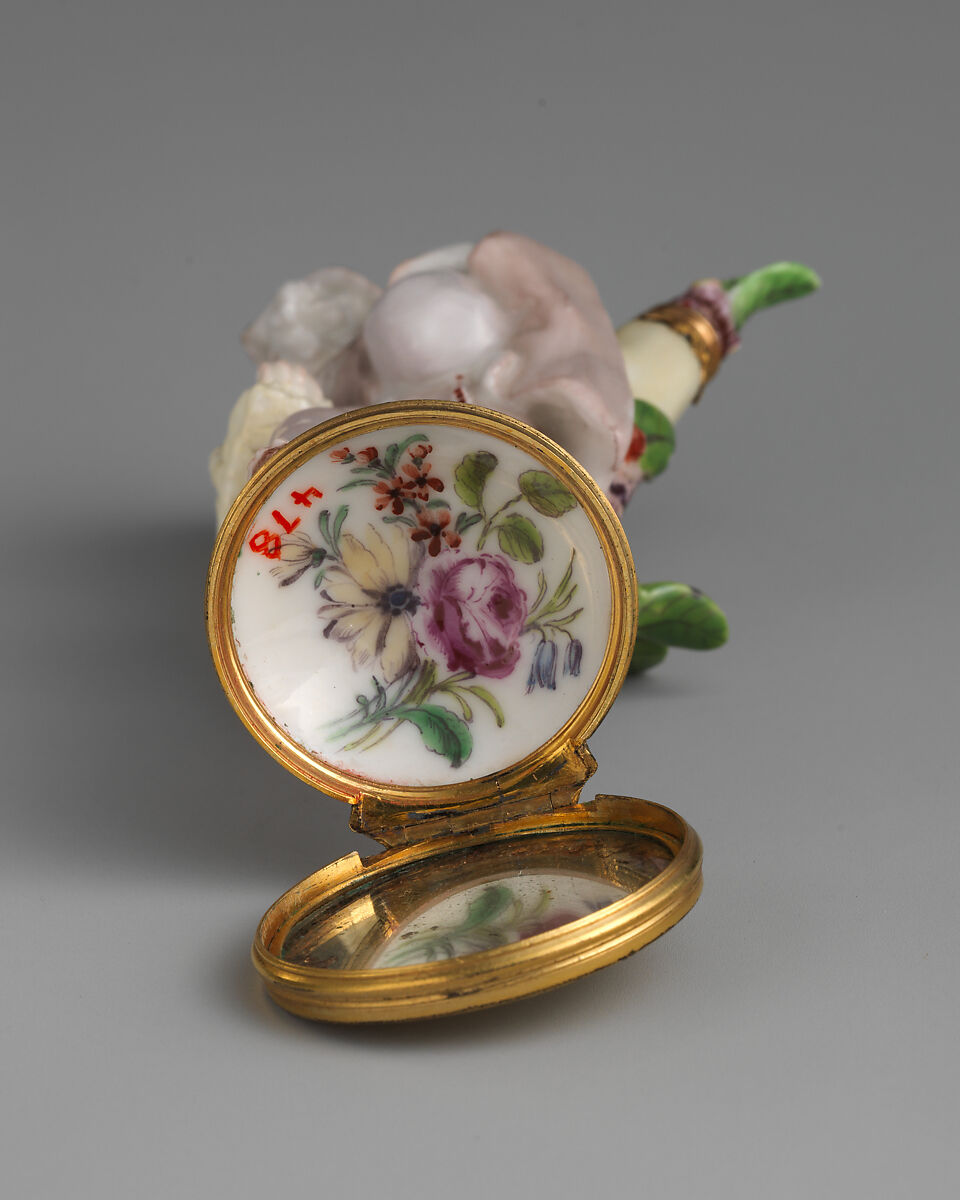 Friar with basket and sack, Chelsea Porcelain Manufactory (British, 1745–1784, Red Anchor Period, ca. 1753–58), Soft-paste porcelain, British, Chelsea