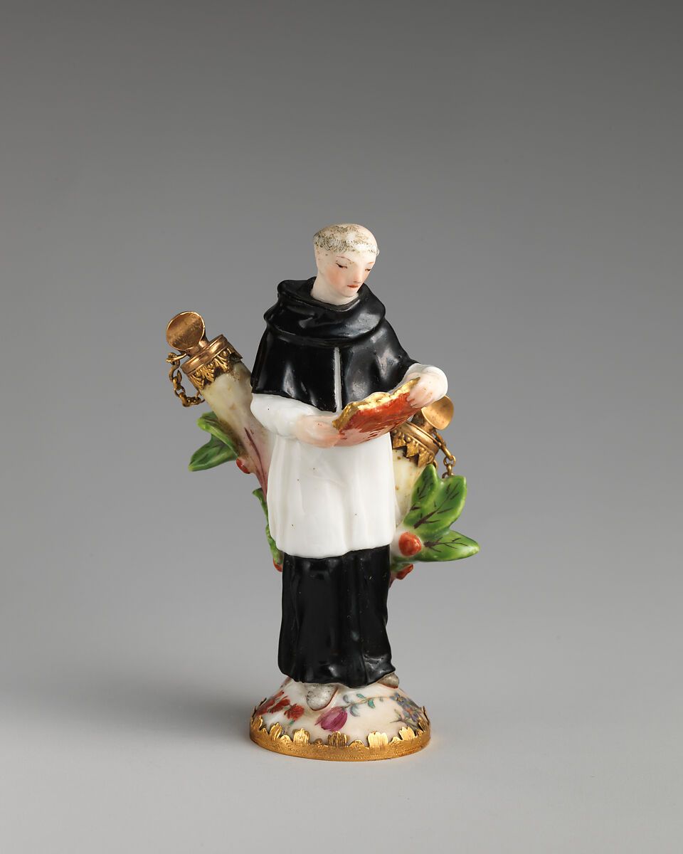 Priest with missal, Chelsea Porcelain Manufactory (British, 1745–1784, Red Anchor Period, ca. 1753–58), Soft-paste porcelain, British, Chelsea 