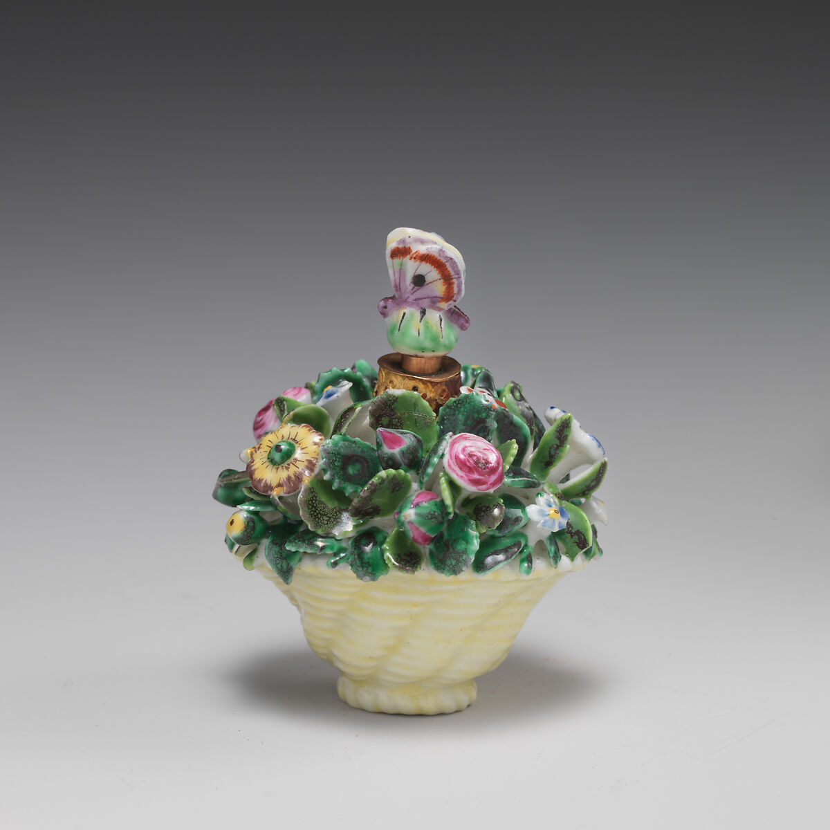 Basket of flowers, Saint James's Factory (British, ca. 1748/49–1760), Soft-paste porcelain, British, London